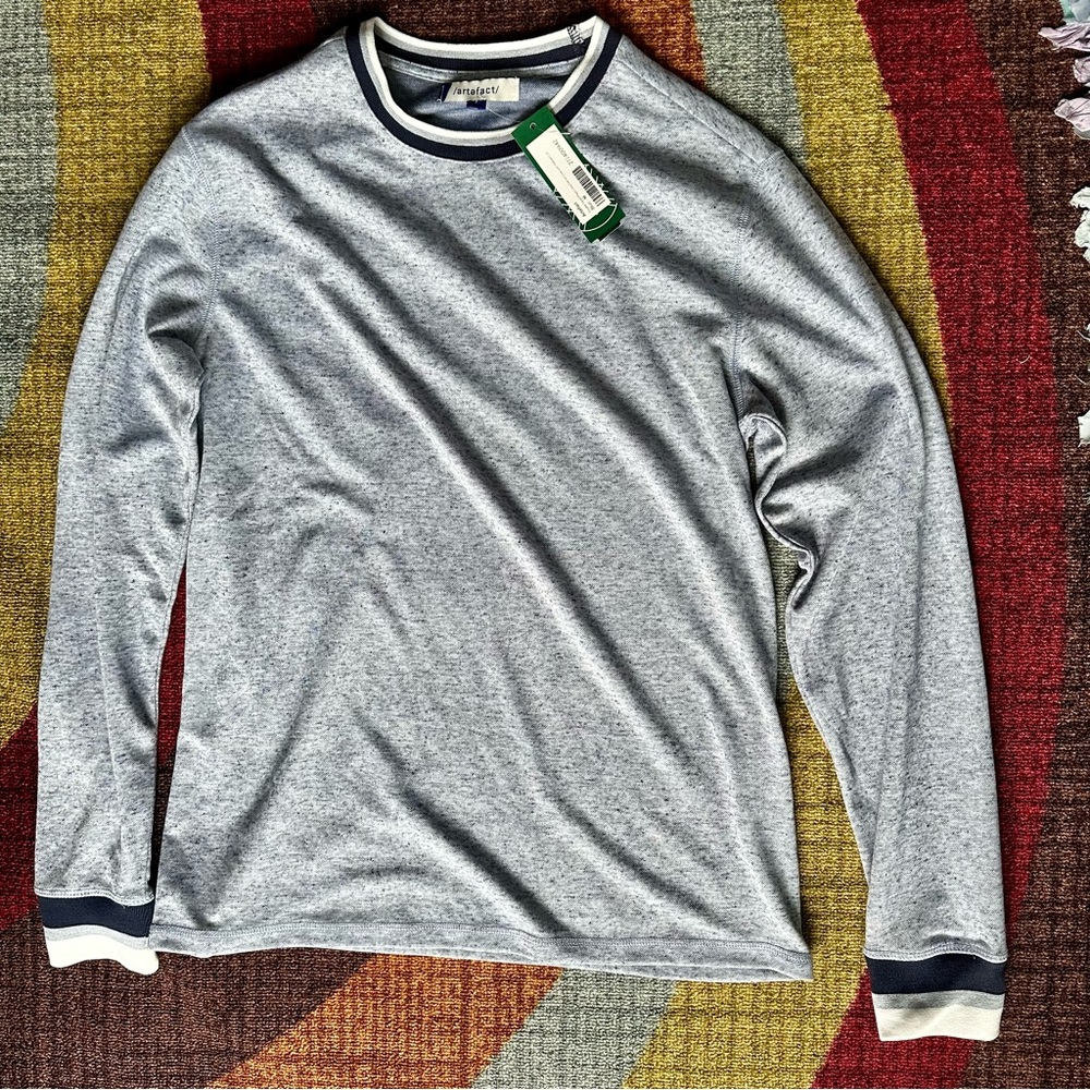 Artefact - nwt light blue pull over long sleeve sweater / shirt
